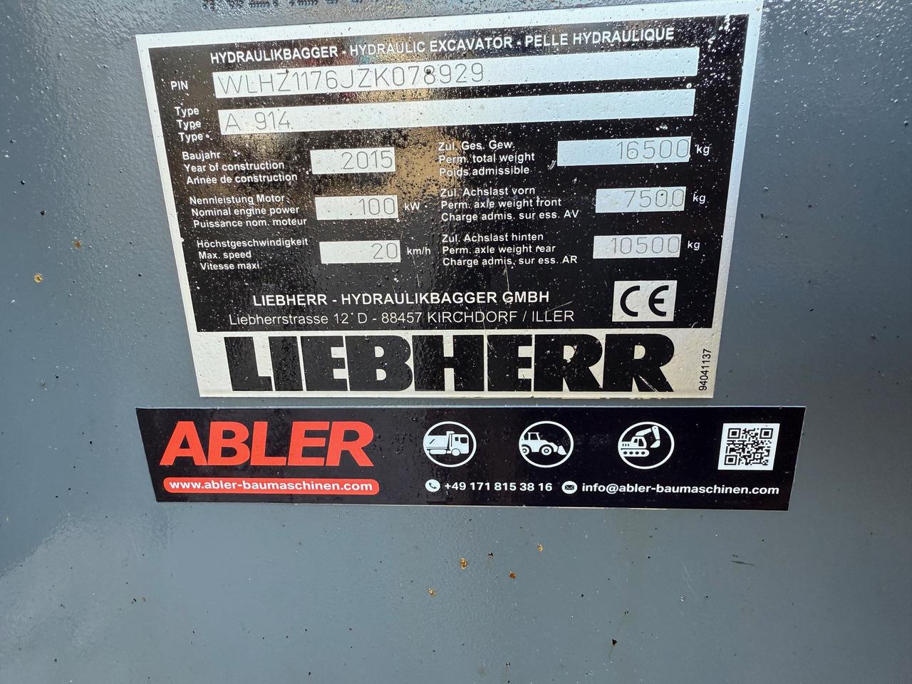 Wheel excavator Liebherr A914 Mobilbagger OQ65 Klima Liebherr A914 Mobilbagger OQ65 Klima- Photo 8