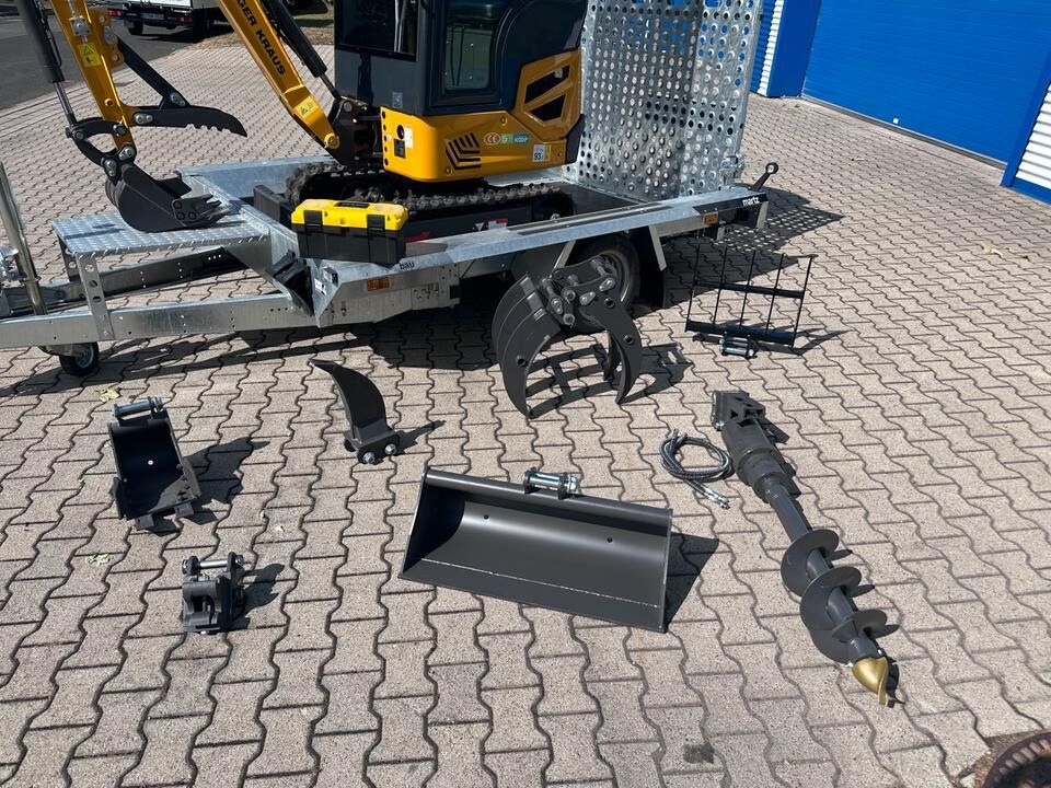 Minigraafmachine Minibagger BK1000KJSR + Tieflader + Zubehör *INKL.19% MWST*BERGER KRAUS*VERSTELLFAHRWERK* SCHWENKARM*SOFORT!*- Photo 3