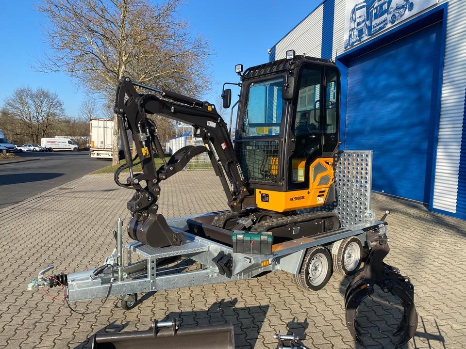 Mini excavator Minibagger BK2000NKSR + Tieflader + Zubehör *INKL.19% MWST*BERGER KRAUS*KUBOTA* KLIMA*SCHWENKARM*VERSTELLFAHRWERK* Minibagger BK2000NKSR + Tieflader + Zubehör *INKL.19% MWST*BERGER KRAUS*KUBOTA* KLIMA*SCHWENKARM*VERSTELLFAHRWERK*- Photo 3