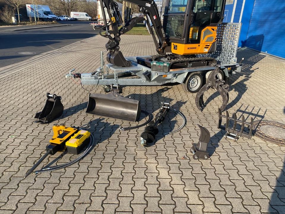 Minibagger Vermietung / Minibagger 2-Tonnen inkl. Anhänger / ab 3 Tage / Kabine / Verstellfahrwerk / Schwenkarm / Anbaugeräte/ Vermietung / Minibagger 2-Tonnen inkl. Anhänger / ab 3 Tage / Kabine / Verstellfahrwerk / Schwenkarm / Anbaugeräte/- Photo 3