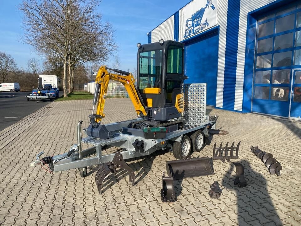 Mini pelle Minibagger BK950KS + Tieflader + Zubehör *INKL.19% MWST*BERGER KRAUS*KABINE*SOFORT!* Minibagger BK950KS + Tieflader + Zubehör *INKL.19% MWST*BERGER KRAUS*KABINE*SOFORT!*- Photo 3