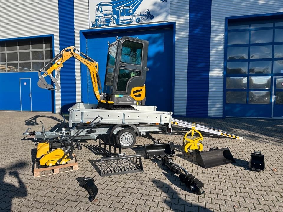 Minibagger Minibagger BK1250KJSR + Kippanhänger + Rüttelplatte + Rampen + Zubehör *INKL.19% MWST* BERGER KRAUS*KUBOTA*SOFORT!*- Photo 3