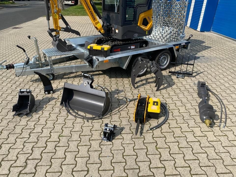 Mini pelle Minibagger BK1250KJSR + Tieflader + Zubehör *INKL.19% MWST*BERGER KRAUS*VERSTELLFAHRWERK* KUBOTA*SOFORT!* Minibagger BK1250KJSR + Tieflader + Zubehör *INKL.19% MWST*BERGER KRAUS*VERSTELLFAHRWERK* KUBOTA*SOFORT!*- Photo 3