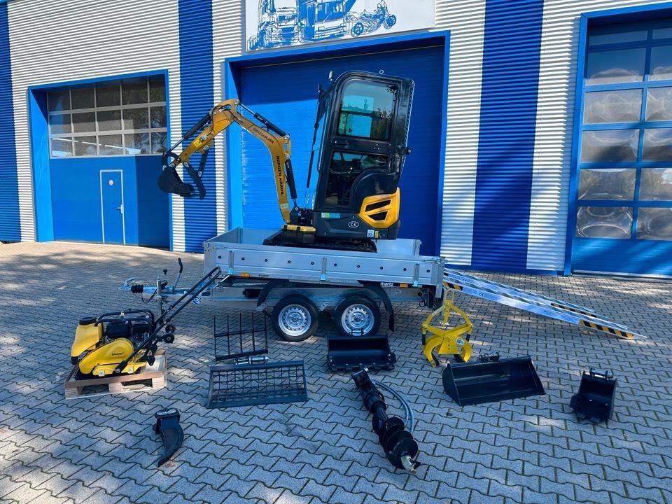 Minibagger Minibagger BK1250KJSR + Kippanhänger + Rüttelplatte + Rampen + Zubehör *INKL.19% MWST* BERGER KRAUS*KUBOTA*SOFORT!*- Photo 2