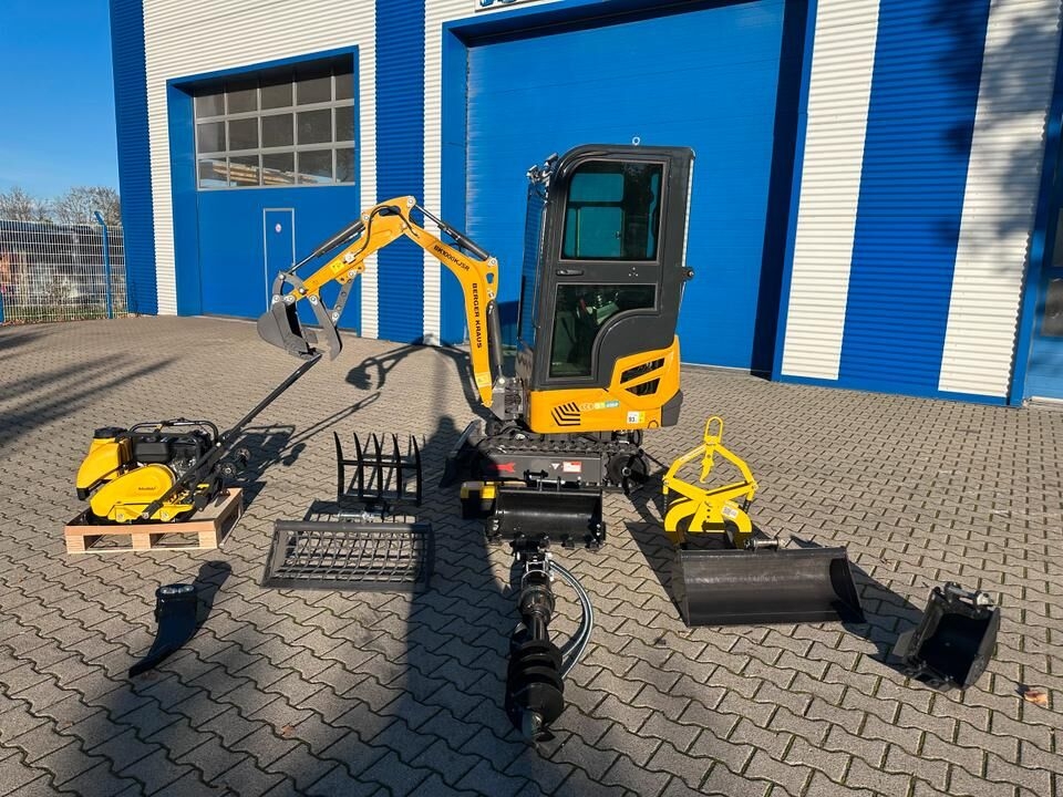 Mini pelle Minibagger BK1000KJSR + Rüttelplatte + Kleines Zubehörpaket *INKL.19% MWST*BERGER KRAUS*VERSTELLFAHRWERK*SOFORT!*- Photo 2