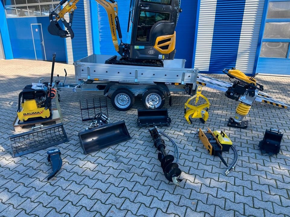 Minibagger Minibagger BK1250KJSR + Kippanhänger + Rüttelplatte + Stampfer + Rampen + Zubehör *INKL.19% MWST* BERGER KRAUS*KUBOTA*SOFORT!*- Photo 3