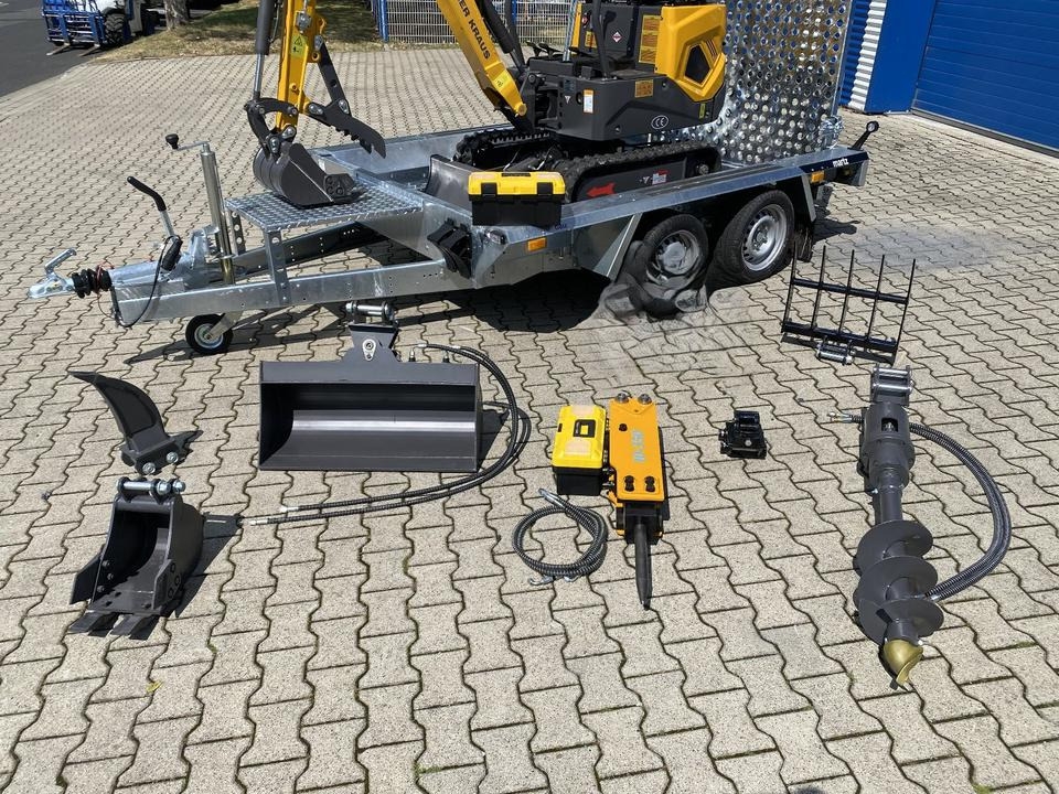 Minigraafmachine Vermietung / Minibagger 1-Tonne inkl. Anhänger / 3 Tage / Verstellfahrwerk / Schwemnkarm / Anbaugeräte Vermietung / Minibagger 1-Tonne inkl. Anhänger / 3 Tage / Verstellfahrwerk / Schwemnkarm / Anbaugeräte- Photo 2