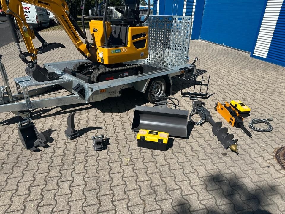 Mini excavator Minibagger BK900A + Tieflader + Zubehör *INKL.19% MWST*BERGER KRAUS*SOFORT* Minibagger BK900A + Tieflader + Zubehör *INKL.19% MWST*BERGER KRAUS*SOFORT*- Photo 2