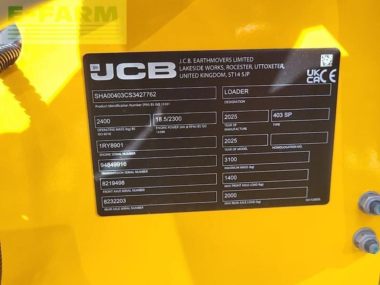 Mini pelle JCB 403 agri smart power- Photo 3