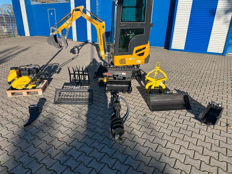 Mini pelle Minibagger BK1000KJSR + Rüttelplatte + Kleines Zubehörpaket *INKL.19% MWST*BERGER KRAUS*VERSTELLFAHRWERK*SOFORT!*- Photo 3