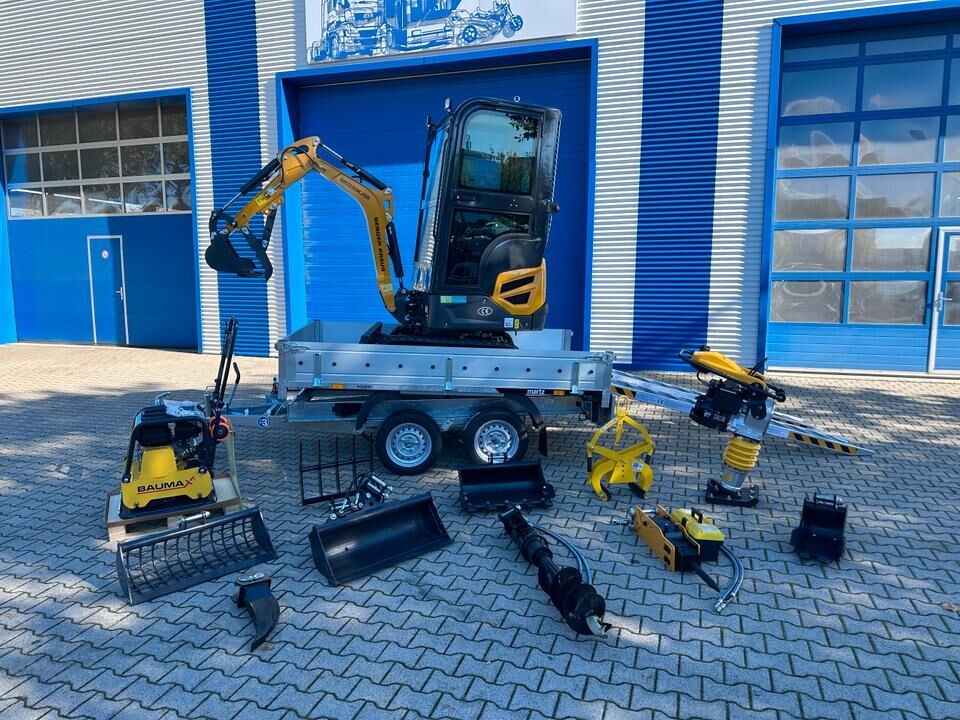 Minibagger Minibagger BK1250KJSR + Kippanhänger + Rüttelplatte + Stampfer + Rampen + Zubehör *INKL.19% MWST* BERGER KRAUS*KUBOTA*SOFORT!*- Photo 2