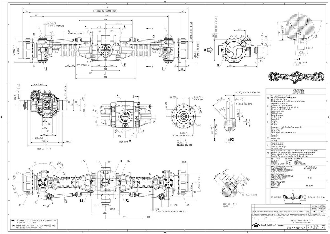 Bagger DANA ITALIA S.R.L SPICER / DANA - PLANETARY STEERING AXLE DANA ITALIA S.R.L SPICER / DANA - PLANETARY STEERING AXLE- Photo 4