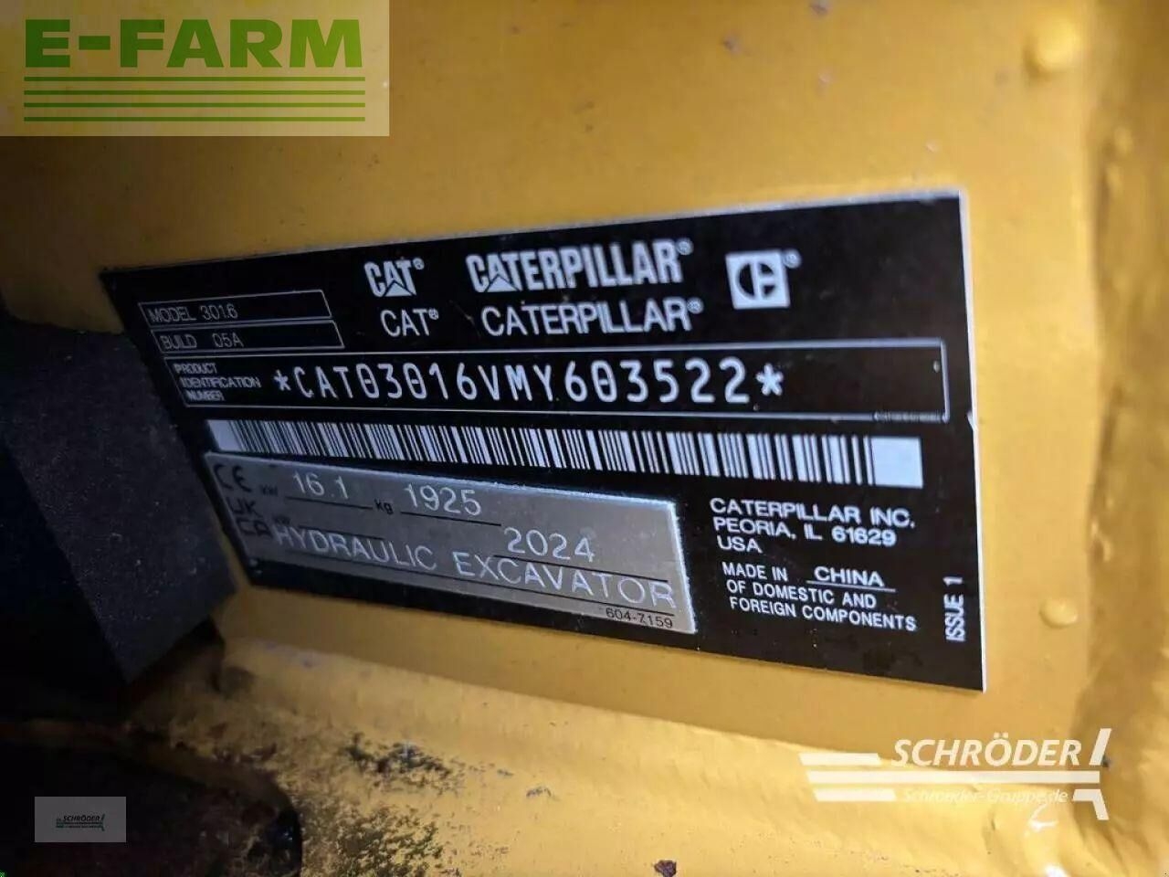 Minibagger Caterpillar 301.6- Photo 2