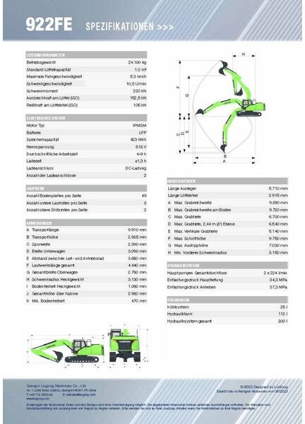 Kettenbagger 922 FE vollelektrisch, 24.100 kg 922 FE vollelektrisch, 24.100 kg- Photo 2