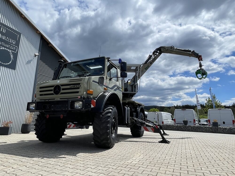 Bagger Unimog U5000 Spezial mit Bagger-Kran-Pritsche, Top Zustand Unimog U5000 Spezial mit Bagger-Kran-Pritsche, Top Zustand- Photo 3