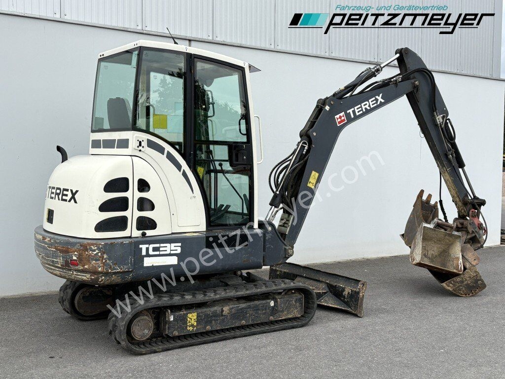Mini excavator TEREX MINIBAGGER TC 35 mit hydr. Schwenklöffel 1.300 mm- Photo 3