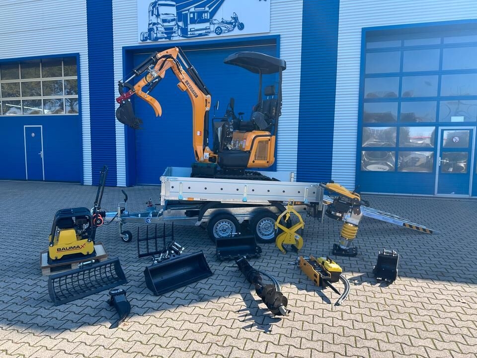 Minibagger Minibagger BK1350JSR + Kippanhänger + Rüttelplatte + Stampfer + Rampen + Zubehör *INKL.19% MWST* BERGER KRAUS*KUBOTA*SOFORT!*- Photo 2