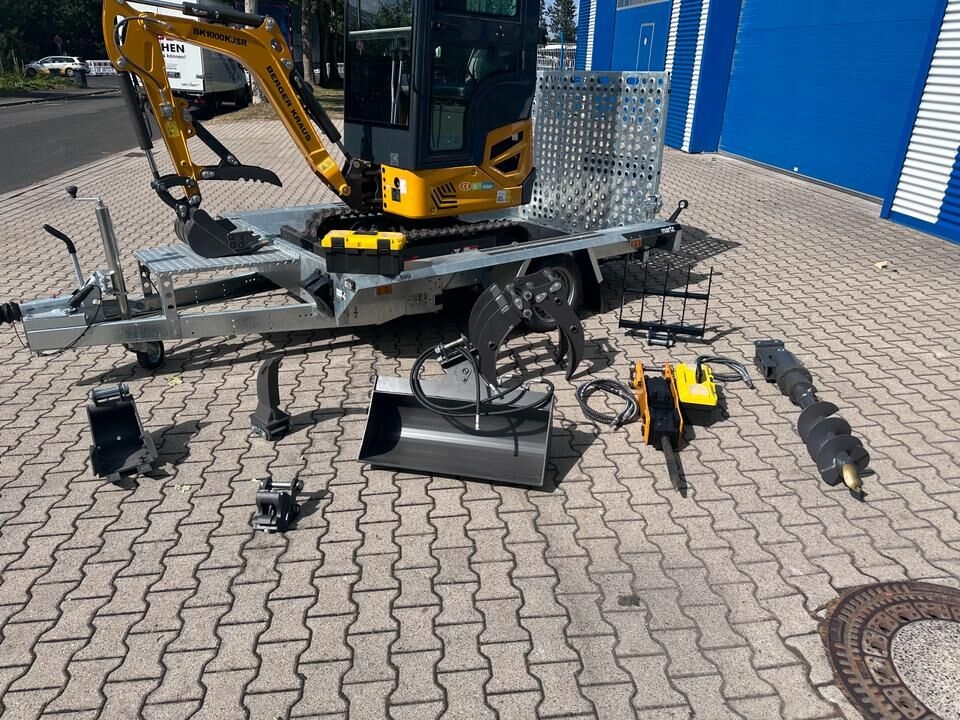 Minigraafmachine Minibagger BK1000KJSR + Tieflader + Zubehör *INKL.19% MWST*BERGER KRAUS*VERSTELLFAHRWERK* SCHWENKARM*SOFORT!*- Photo 3