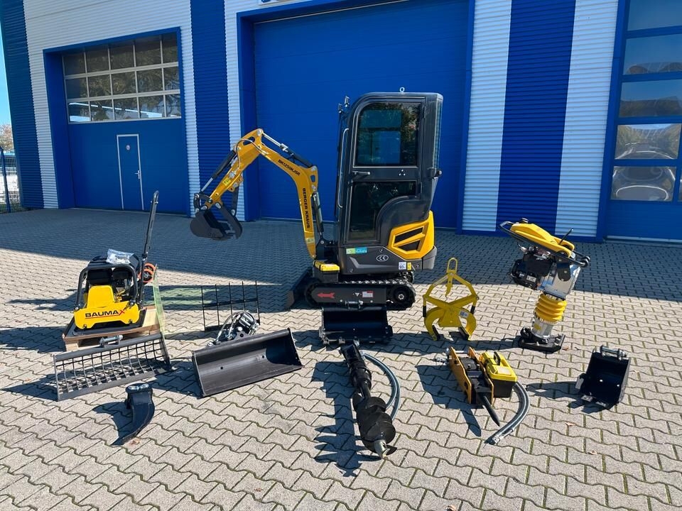 Minigraafmachine Minibagger BK1250KJSR + Rüttelplatte + Stampfer + Großes Zubehörpaket *INKL.19% MWST*BERGER KRAUS*KUBOTA*VERSTELLFAHRWERK*SOFORT!*- Photo 2