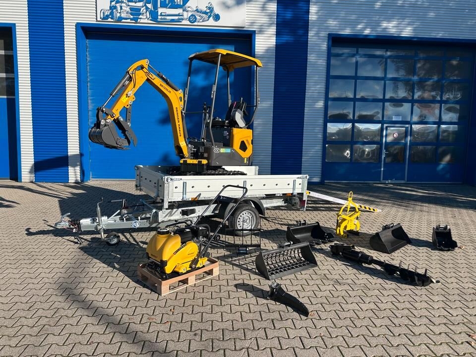 Minibagger Minibagger BK1250JS + Kippanhänger + Rüttelplatte + Rampen + Zubehör *INKL.19% MWST* BERGER KRAUS*KUBOTA*SOFORT!*- Photo 3