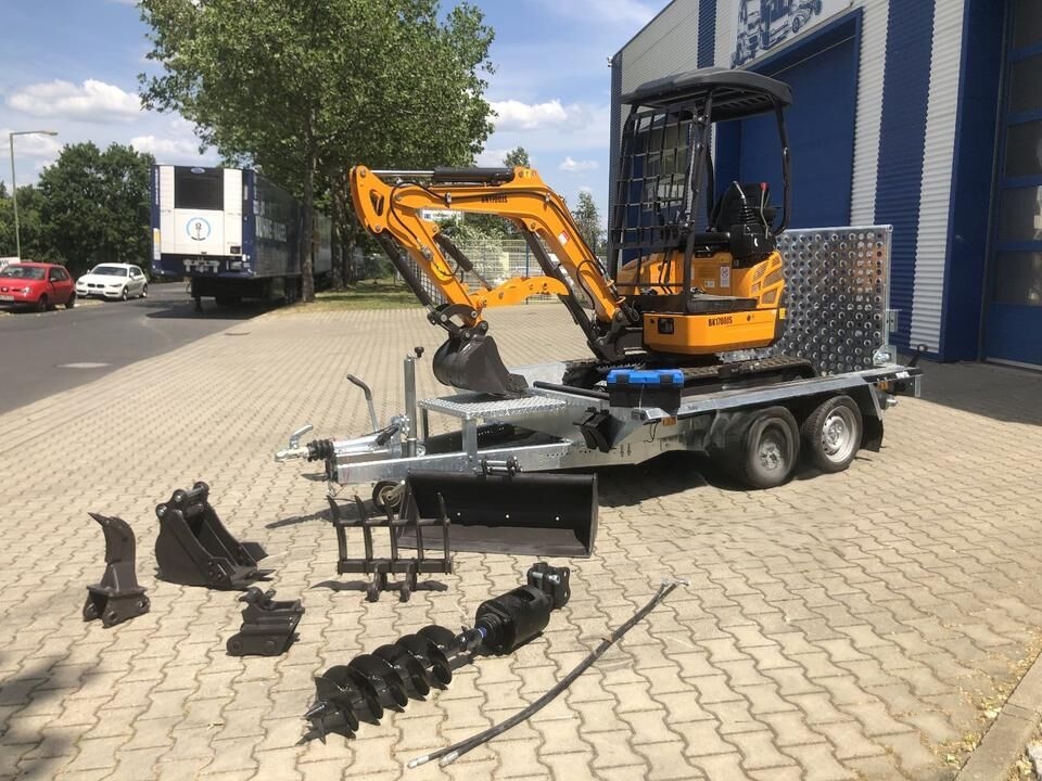 Minigraafmachine Minibagger BK1700JS + Tieflader + Zubehör *INKL.19% MWST*BERGER KRAUS*KUBOTA*JOYST*SOFORT! Minibagger BK1700JS + Tieflader + Zubehör *INKL.19% MWST*BERGER KRAUS*KUBOTA*JOYST*SOFORT!- Photo 2