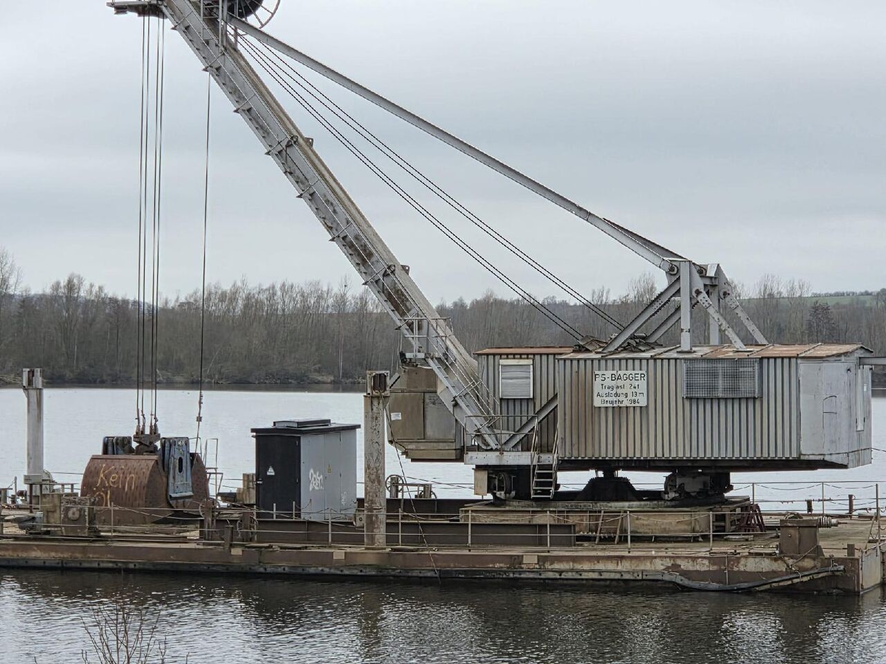 Graafmachine Seilbagger/ Schimmbagger Schwimmender Seilbagger / Ponton-Bagger – Baujahr 1984- Photo 3