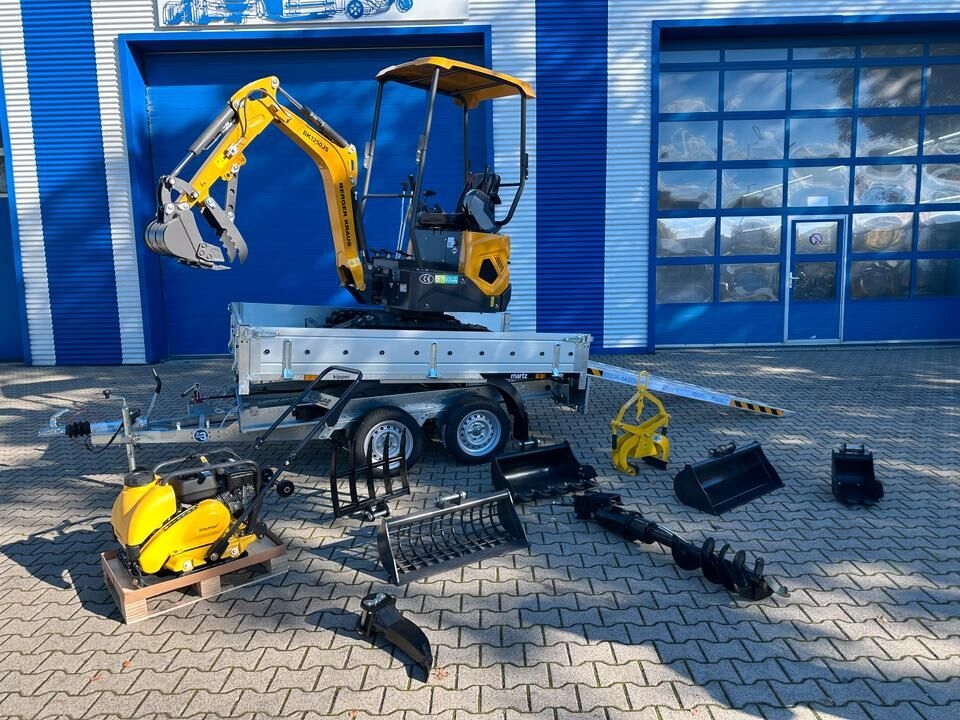 Minibagger Minibagger BK1250JS + Kippanhänger + Rüttelplatte + Rampen + Zubehör *INKL.19% MWST* BERGER KRAUS*KUBOTA*SOFORT!*- Photo 3