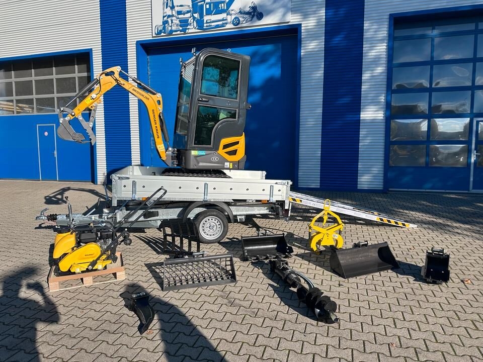Minibagger Minibagger BK1250KJSR + Kippanhänger + Rüttelplatte + Rampen + Zubehör *INKL.19% MWST* BERGER KRAUS*KUBOTA*SOFORT!*- Photo 2